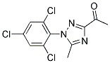 3-Acetyl-1-(2,4,6-trichlorophenyl)-5-methyl-1,2,4-triazole Struktur