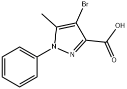 4-Bromo-5-methyl-1-phenylpyrazole-3-carboxylicacid Struktur