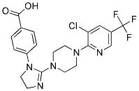 4-(2-(4-(3-Chloro-5-(trifluoromethyl)-2-pyridinyl)piperazino)-4,5-dihydro-1H-imidazol-1-yl)benzenecarboxylic acid Struktur