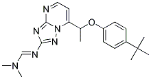 N'-(7-(1-(4-(Tert-butyl)phenoxy)ethyl)(1,2,4)triazolo[1,5-a]pyrimidin-2-yl)-N,N-dimethylformimidamide Struktur