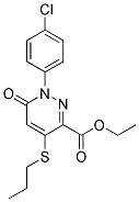 Ethyl 1-(4-chlorophenyl)-6-oxo-4-(propylthio)-1,6-dihydro-3-pyridazinecarboxylate Struktur