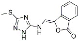 (Z)-3-((3-(Methylthio)-1H-1,2,4-triazol-5-ylamino)methylene)isobenzofuran-1(3H)-one Struktur