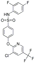 4-(3-chloro-5-(trifluoromethyl)pyridin-2-yloxy)-N-(2,4-difluorophenyl)benzenesulfonamide Struktur