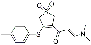 3-(3-(Dimethylamino)acryloyl)-4-((4-methylphenyl)sulfanyl)-2,5-dihydro-1H-1lambda6-thiophene1.1-dione Struktur