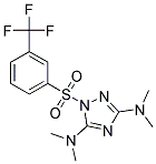 N-(3-(Dimethylamino)-1-((3-(trifluoromethyl)phenyl)sulfonyl)-1H-1,2,4-triazol-5-yl)-N,N-dimethylamine Struktur