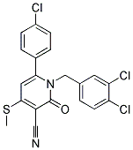 6-(4-Chlorophenyl)-1-(3,4-dichlorobenzyl)-4-(methylsulfanyl)-2-oxo-1,2-dihydro-3-pyridinecarbonitrile Struktur