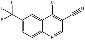 4-CHLORO-6-TRIFLUOROMETHYL-QUINOLINE-3-CARBONITRILE
 Struktur