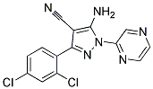 5-amino-3-(2,4-dichlorophenyl)-1-pyrazin-2-yl-1H-pyrazole-4-carbonitrile Struktur