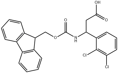 3-(2,3-dichlorophenyl)-3-{[(9H-fluoren-9-ylmethoxy)carbonyl]amino}propanoic acid Struktur