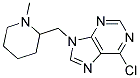 6-chloro-9-[(1-methylpiperidin-2-yl)methyl]-9H-purine Struktur