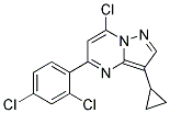 7-chloro-3-cyclopropyl-5-(2,4-dichlorophenyl)pyrazolo[1,5-a]pyrimidine Struktur