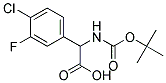 [(tert-butoxycarbonyl)amino](4-chloro-3-fluorophenyl)acetic acid Struktur