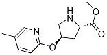 methyl (2S,4R)-4-[(5-methylpyridin-2-yl)oxy]pyrrolidine-2-carboxylate Struktur