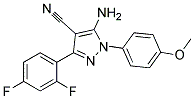 5-amino-3-(2,4-difluorophenyl)-1-(4-methoxyphenyl)-1H-pyrazole-4-carbonitrile Struktur