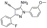 5-amino-3-(2-fluorophenyl)-1-(3-methoxyphenyl)-1H-pyrazole-4-carbonitrile Struktur