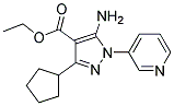 ethyl 5-amino-3-cyclopentyl-1-pyridin-3-yl-1H-pyrazole-4-carboxylate Struktur