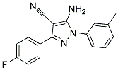 5-amino-3-(4-fluorophenyl)-1-(3-methylphenyl)-1H-pyrazole-4-carbonitrile Struktur