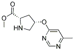 methyl (2S,4S)-4-[(6-methylpyrimidin-4-yl)oxy]pyrrolidine-2-carboxylate Struktur