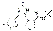 tert-butyl 2-[4-(3-methylisoxazol-5-yl)-1H-pyrazol-3-yl]pyrrolidine-1-carboxylate Struktur