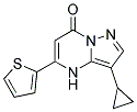 3-cyclopropyl-5-thiophen-2-ylpyrazolo[1,5-a]pyrimidin-7(4H)-one Struktur