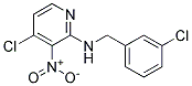 (3-Chloro-benzyl)-(4-chloro-3-nitro-pyridin-2-yl)-amine Struktur