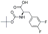 (2R)-2-[(tert-butoxycarbonyl)amino]-3-(3,4-difluorophenyl)propanoic acid Struktur