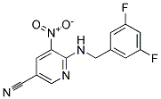 6-(3,5-Difluoro-benzylamino)-5-nitro-nicotinonitrile Struktur