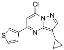 7-chloro-3-cyclopropyl-5-thiophen-3-ylpyrazolo[1,5-a]pyrimidine Struktur