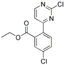 5-Chloro-2-(2-chloro-pyrimidin-4-yl)-benzoic acid ethyl ester Struktur