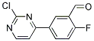 5-(2-Chloro-pyrimidin-4-yl)-2-fluoro-benzaldehyde Struktur