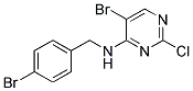 5-bromo-N-(4-bromobenzyl)-2-chloropyrimidin-4-amine Struktur