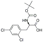 (2R)-2-[(tert-butoxycarbonyl)amino]-3-(2,4-dichlorophenyl)propanoic acid Struktur