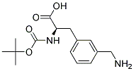 (2R)-3-[3-(aminomethyl)phenyl]-2-[(tert-butoxycarbonyl)amino]propanoic acid Struktur