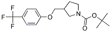 3-(4-Trifluoromethyl-phenoxymethyl)-pyrrolidine-1-carboxylic acid tert-butyl ester Struktur