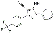 5-amino-3-[4-(trifluoromethyl)phenyl]-1-phenyl-1H-pyrazole-4-carbonitrile Struktur