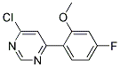 4-Chloro-6-(4-fluoro-2-methoxy-phenyl)-pyrimidine Struktur