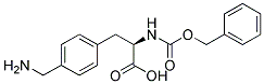 (2R)-3-[4-(aminomethyl)phenyl]-2-{[(benzyloxy)carbonyl]amino}propanoic acid Struktur