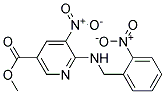 5-Nitro-6-(2-nitro-benzylamino)-nicotinic acid methyl ester Struktur