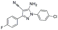 5-amino-1-(4-chlorophenyl)-3-(4-fluorophenyl)-1H-pyrazole-4-carbonitrile Struktur