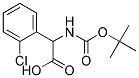 (2R)-[(tert-butoxycarbonyl)amino](2-chlorophenyl)ethanoic acid Struktur