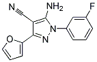 5-amino-3-furan-2-yl-1-(3-fluorophenyl)-1H-pyrazole-4-carbonitrile Struktur