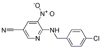 6-(4-Chloro-benzylamino)-5-nitro-nicotinonitrile Struktur