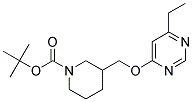 3-(6-Ethyl-pyrimidin-4-yloxymethyl)-piperidine-1-carboxylic acid tert-butyl ester Struktur