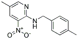 (4-Methyl-benzyl)-(5-methyl-3-nitro-pyridin-2-yl)-amine Struktur