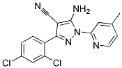 5-amino-3-(2,4-dichlorophenyl)-1-(4-methylpyridin-2-yl)-1H-pyrazole-4-carbonitrile Struktur