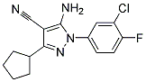 5-amino-1-(3-chloro-4-fluorophenyl)-3-cyclopentyl-1H-pyrazole-4-carbonitrile Struktur