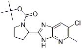 tert-butyl 2-(6- chloro -5-methyl-3H-imidazo[4,5-b]pyridin-2-yl)pyrrolidine-1-carboxylat Struktur