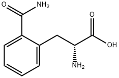 (2R)-2-amino-3-(2-carbamoylphenyl)propanoic acid Struktur