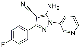 5-amino-3-(4-fluorophenyl)-1-pyridin-3-yl-1H-pyrazole-4-carbonitrile Struktur