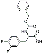 N-Benzyloxycarbonyl-D-3-(3,4-difluorophenyl)alanine Struktur